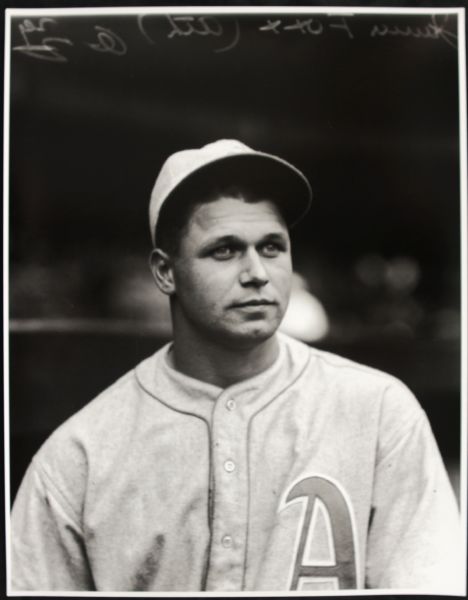 1929-35 Jimmie Foxx Philadelphia Athletics "TSN Archives" Charles Conlon Original 11" x 14" Print Hand Developed From Glass Plate Negative (MEARS LOA) Rare