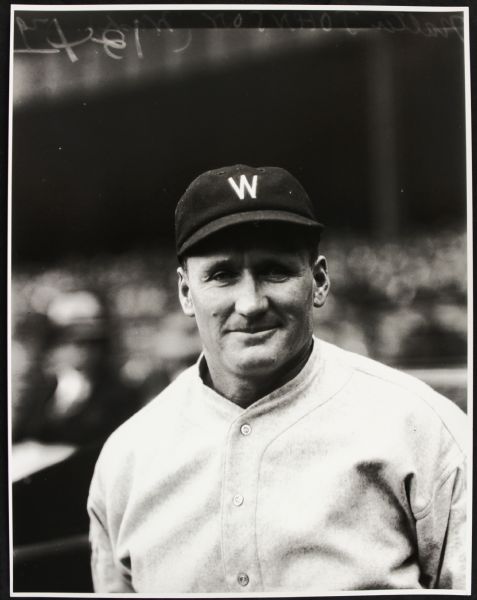1924-25 Walter Johnson Washington Senators "TSN Archives" Charles Conlon Original 11" x 14" Print Hand Developed From Glass Plate Negative (MEARS LOA) Rare