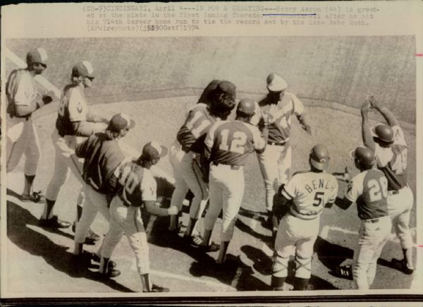 1974 Hank Aaron Atlanta Braves "St. Petersburg Times Archives" Original Photo (St. Petersburg Times Hologram/MEARS Photo LOA) - Lot of 23