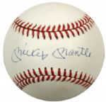 1984-90 Mickey Mantle New York Yankees Single Signed OAL (Brown) Baseball - JSA Full Letter