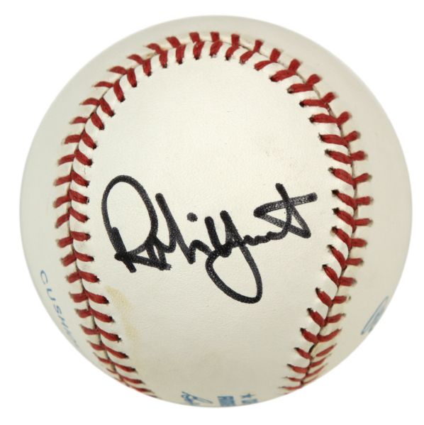 1984-94 Robin Yount Milwaukee Brewers Single-Signed OAL (Brown) Baseball & Card - JSA