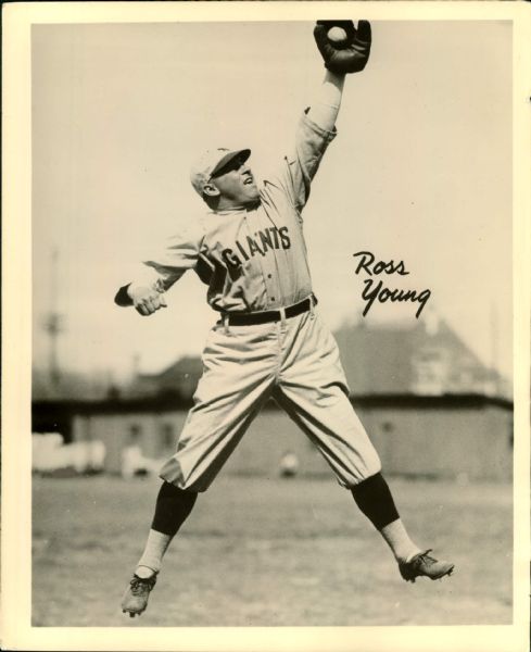 1918-72 Ross Youngs New York Giants "The Sporting News Collection Archives" Original 8" x 10" Photos (Sporting News Collection Hologram/MEARS Photo LOA) - Lot of 2