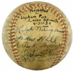 1939 Milwaukee Brewers Team Signed Baseball w/ 19 Sigs. (MEARS Auction LOA)
