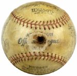 1939 Milwaukee Brewers Team Signed Baseball w/ 19 Sigs. (MEARS Auction LOA)