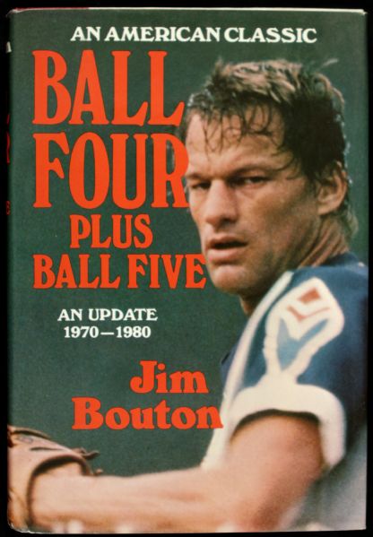 1981 Jim Bouton New York Yankees Ball Four PlusBall Five Signed Book & Letter - JSA
