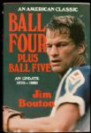 1981 Jim Bouton New York Yankees Ball Four PlusBall Five Signed Book & Letter - JSA