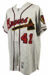 1990s Eddie Mathews Milwaukee Braves Signed Mitchell & Ness Jersey - JSA 