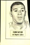 1960-72 Elgin Baylor Los Angeles Lakers "The Sporting News Collection Archives" 6.5" x 9.5" Original Illustration Art (Sporting News Collection Hologram/MEARS Photo LOA)
