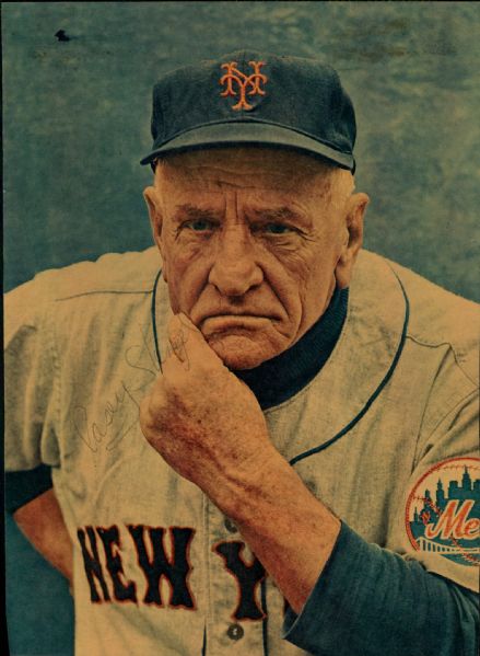 1960s Casey Stengel New York Mets Magazine Photo - JSA 
