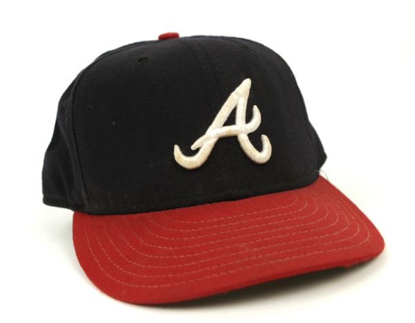 2002-04 Julio Franco Atlanta Braves Game Worn Cap (MEARS Auction LOA) 