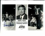 1980s Jerry West Los Angeles Lakers Signed 8" x 10" Promotional - JSA 
