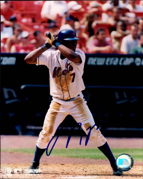 Jose Reyes New York Mets Signed 8" x 10" Photo - JSA 