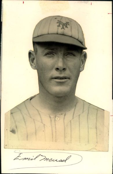 1923 Emil Meusel New York Giants "The Sporting News Collection Archives" Original Photo (Sporting News Collection Hologram/MEARS Photo LOA)
