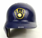 1980s Circa Ernest Riles Milwaukee Brewers Game Worn Helmet  (MEARS Auction LOA)