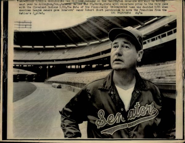 1970-76 Ted Williams Washington Senators Texas Rangers "St. Petersburg Times Collection Archives" Original Photos (St. Petersburg Times Hologram/MEARS Photo LOA) - Lot of 11