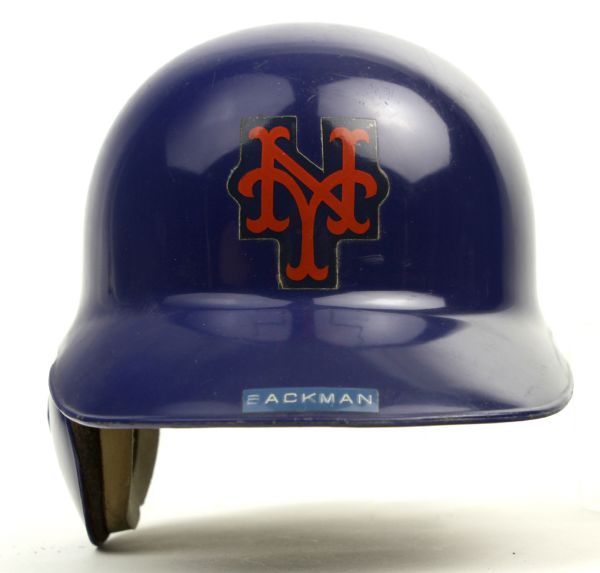 1980s Wally Backman New York Mets Game Worn Helmet (MEARS Auction LOA)