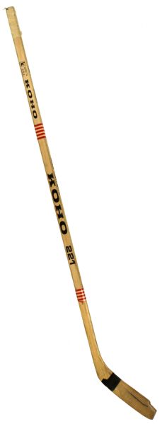 Bill Barber Philadelphia Flyers Game Used Signed Hockey Stick (MEARS Auction LOA) 