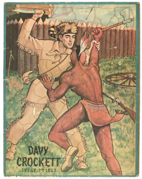 1940s Davy Crockett Inlay Complete Puzzle