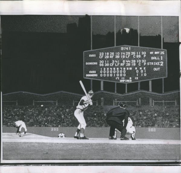 1965 Sandy Koufax Goes For Perfect Game Los Angeles Dodgers "Rogers Photo Archive" Original 8.5" x 8.5" Photo (MEARS Photo LOA)