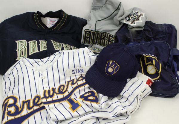 1990s Milwaukee Brewers Game Equipment From Fantasy Baseball Camps & Authentic Equipment