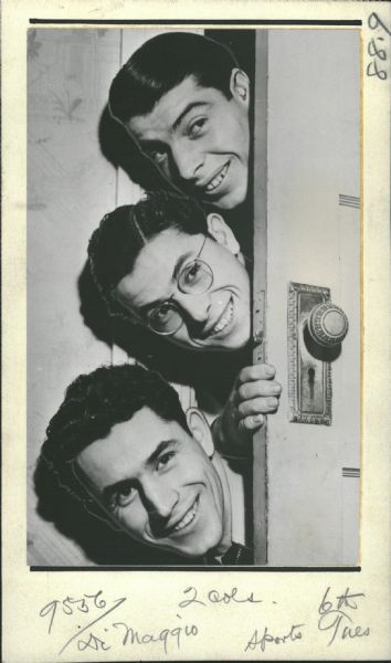 1938 Joe Vince and Dominic DiMaggio New York Yankees San Francisco Seals Boston Bees "Rogers Photo Archive" Original 5" x 8.5" Photo (MEARS Photo LOA)