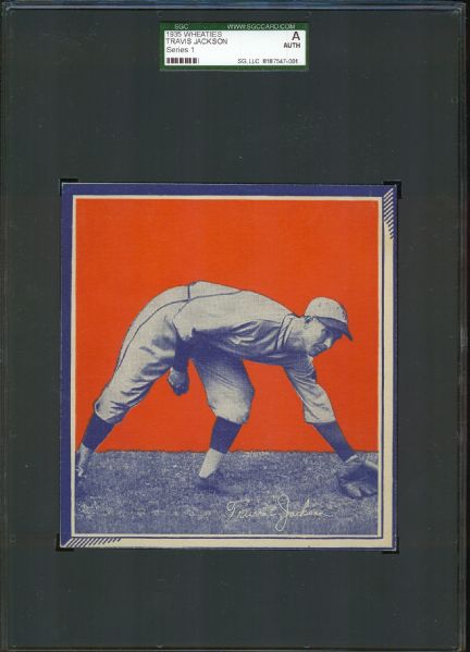 1935 Wheaties Giants Travis Jackson Series 1 SGC Authentic
