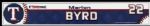2008 Marlon Byrd Texas Rangers Locker Room Nameplate