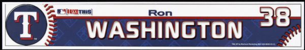 2008 Ron Washington Texas Rangers Locker Room Nameplate 