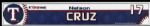 2008 Nelson Cruz Texas Rangers Locker Room Nameplate