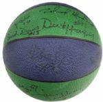 1991-92 Dallas Mavericks Team Signed Basketball - JSA 