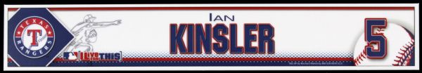2007 Ian Kinsler Texas Rangers Locker Room Nameplate