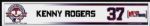2004 Kenny Rogers Texas Rangers Opening Day Locker Room Nameplate