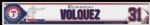 2007 Edinson Volquez Texas Rangers Locker Room Nameplate