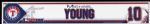 2007 Michael Young Texas Rangers Locker Room Nameplate 