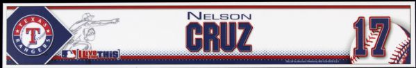 2007 Nelson Cruz Texas Rangers Locker Room Nameplate 