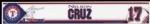 2007 Nelson Cruz Texas Rangers Locker Room Nameplate 