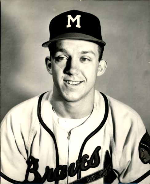 1954 Theodore Laguna Milwaukee Braves "The Sporting News Collection Archives" Original 8" x 10" Photo (Sporting News Collection Hologram/MEARS Photo LOA)