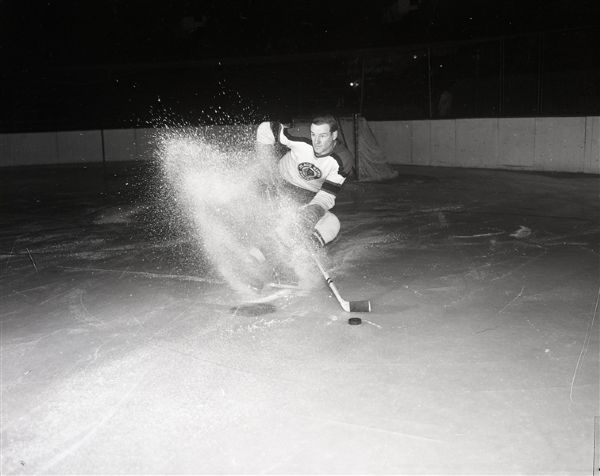1952 Cal Gardner Chicago Black Hawks "Chicago Sun-Times" Original 4" x 5" B & W Negative (Chicago Sun-Times Archives/MEARS Auction LOA)