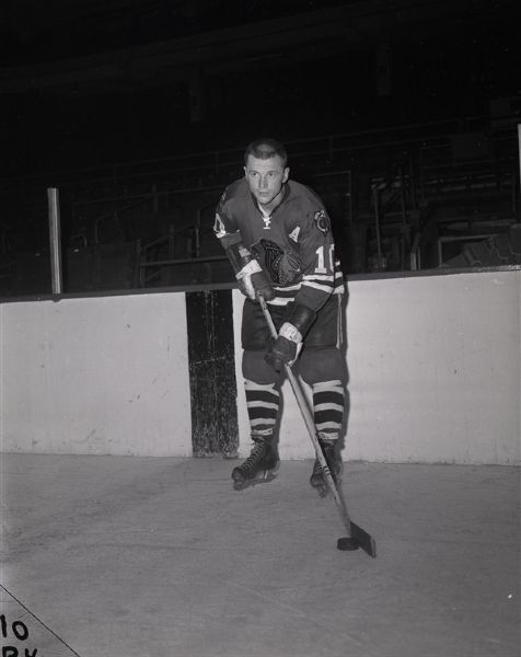 1961 Ron Murphy Chicago Black Hawks "Chicago Sun-Times" Original 4" x 5" B & W Negatives (Chicago Sun-Times Archives/MEARS Auction LOA) - Lot of 2