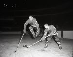 1958 Moose Vasko John McKenzie Chicago Black Hawks Chicago Sun-Times Original 4 x 5 B & W Negative (Chicago Sun-Times Archives/MEARS Auction LOA) - Lot of 2