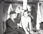 1962 Tommy Ivan Glenn Hall Chicago Black Hawks Chicago Sun-Times Original 4 x 5 B & W Negatives (Chicago Sun-Times Archives/MEARS Auction LOA) - Lot of 2