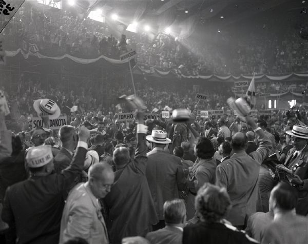 1952 Republican National Convention Chicago "Chicago Sun-Times" Original 4" x 5" B & W Negatives (Chicago Sun-Times Archives/MEARS Auction LOA) - Lot of 4