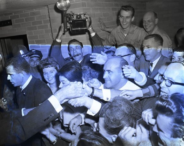 1964 Lyndon B. Johnson "Chicago Sun-Times" Original 4" x 5" B & W Negatives (Chicago Sun-Times Archives/MEARS Auction LOA) - Lot of 2