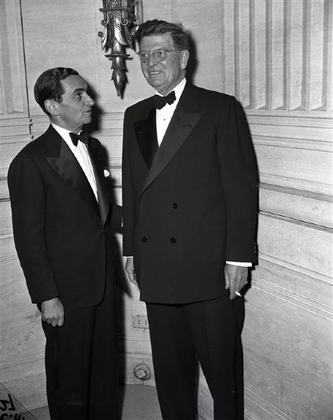 1943 Irving Berlin Mayor E.J. Kelly "Chicago Sun-Times" Original 4" x 5" B & W Negatives (Chicago Sun-Times Archives/MEARS Photo LOA) - Lot of 2
