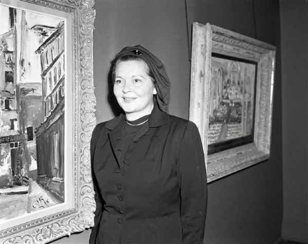 1949 Gladys Robinson Chicago Art Museum "Chicago Sun-Times" Original 4" x 5" B & W Negatives (Chicago Sun-Times Archives/MEARS Photo LOA) - Lot of 2