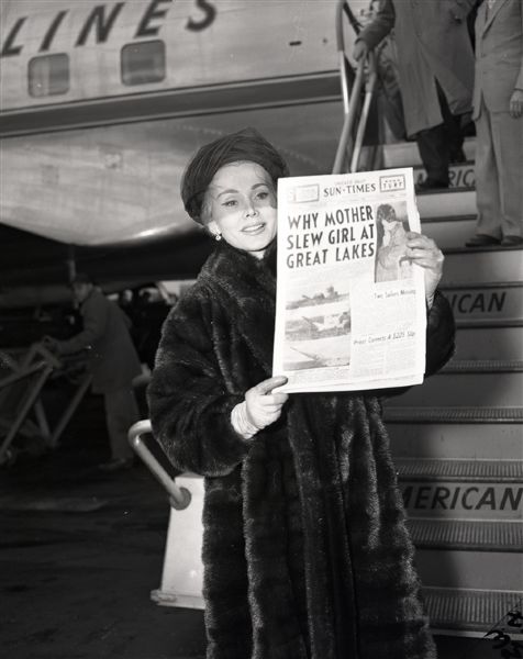 1956 Zsa Zsa Gabor Harvest Moon Festival "Chicago Sun-Times" Original 4" x 5" B & W Negative (Chicago Sun-Times Archives/MEARS Photo LOA)