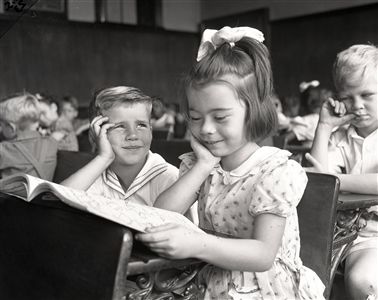 1940s Chicago Schoolchildren "Chicago Sun-Times" Original 4" x 5" B & W Negative (Chicago Sun-Times Archives/MEARS Photo LOA)