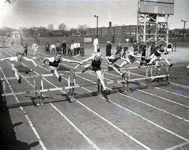 1943 Big 10 Track And Field Meet "Chicago Sun-Times" Original 4" x 5" B & W Negative (Chicago Sun-Times Archives/MEARS Photo LOA)