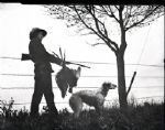 1942 A Hunter And His Dog "Chicago Sun-Times" Original 4" x 5" B & W Negatives (Chicago Sun-Times Archives/MEARS Photo LOA) - Lot of 2