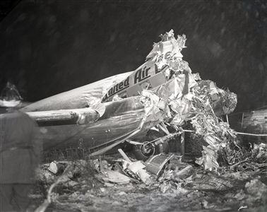 1940 United Airlines Plane Crash "Chicago Sun-Times" Original 4" x 5" B & W Negatives (Chicago Sun-Times Archives/MEARS Photo LOA) - Lot of 2